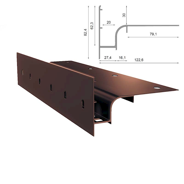 PROFIL OKAPOWY PROSTY W30 200CM 8019