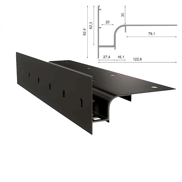 PROFIL OKAPOWY PROSTY W30 200CM 7024