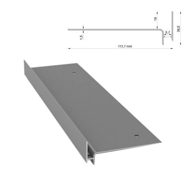 PROFIL SCHODOWY PROSTY SW 200CM 7037