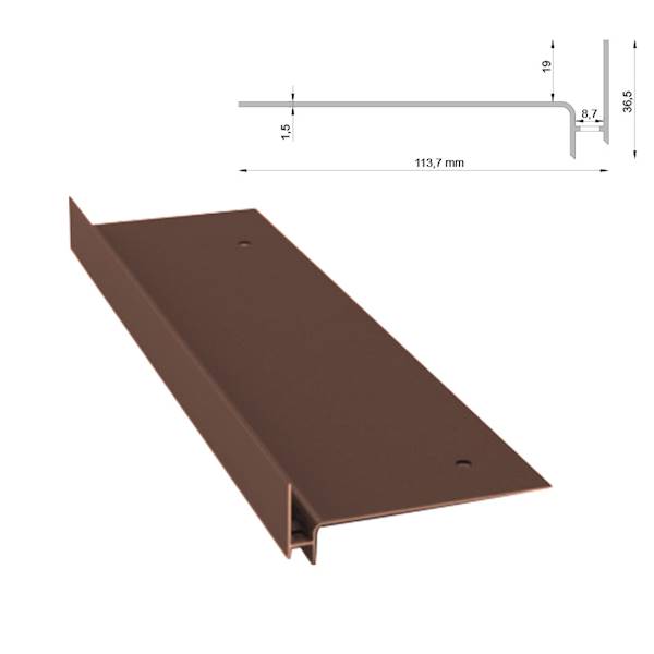 PROFIL SCHODOWY PROSTY SW 200CM 8019