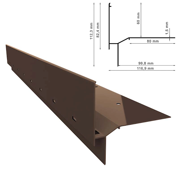 PROFIL OKAPOWY PROSTY W60 200CM 8019