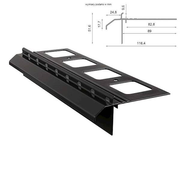 PROFIL OKAPOWY PROSTY K20R 200CM 7024