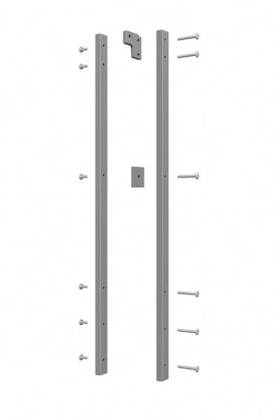 Kompletny słupek balustrady BS 50x10x1150 RAL 7037 SZARY