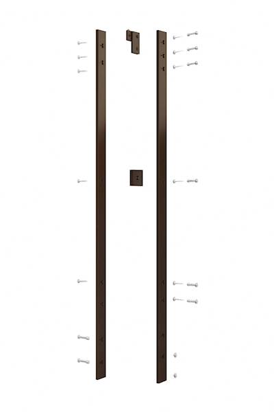 Kompletny słupek balustrady BS 55x10x1350 RAL 8019 BRĄZ