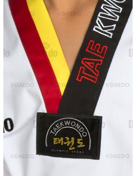 Daedo Dobok WTF letni żółtoczerwony rozm. 00-120