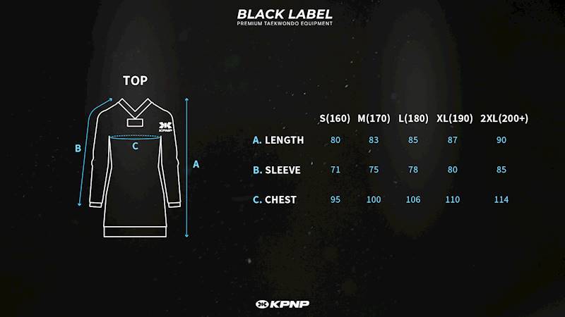 KPNP Uniform Competition Black Label roz. 190