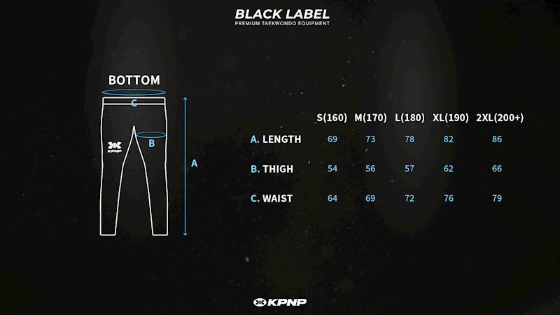 KPNP Uniform Competition Black Label roz. 190