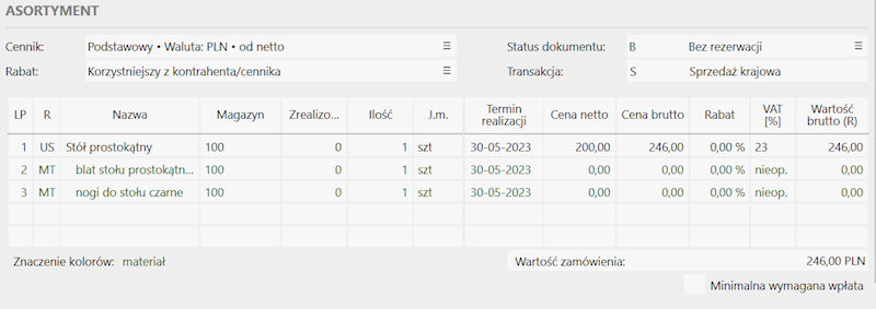 Wzorzec wydruku Zamówienia klienta jako naklejki A6 Wielopaczki nexo Pro