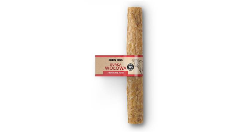 JOHN DOG RURKA WOŁOWA ZE ŻWACZEM 25CM