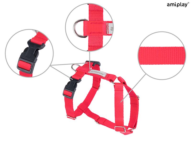 AMIPLAY SAMBA SZELKI REGULOWANE GUARD CZERWONE XS