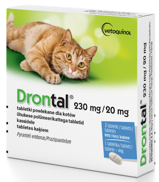 VETOQUINOL DRONTAL DLA KOTÓW 2TAB