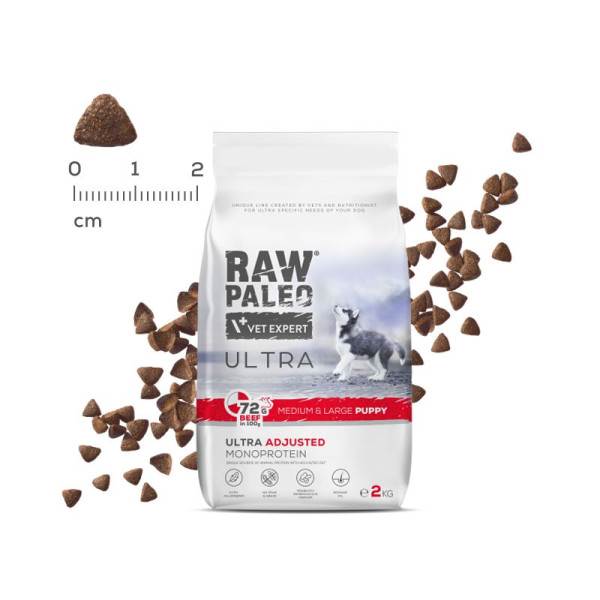 VET EXPERT RAW PALEO ULTRA PUPPY MEDIUM&LARGE BEEF 10KG