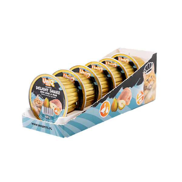 UNIQ PETS DELIGHT SHAKE Z KACZKĄ I GRUSZKĄ 60G