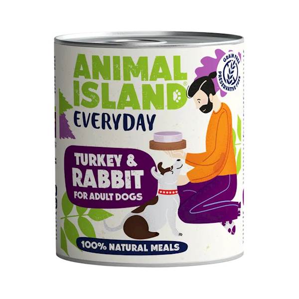 ANIMAL ISLAND DOG EVERYDAY INDYK I KRÓLIK (PASZTET) 800G