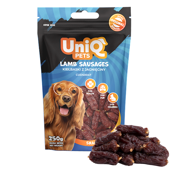 UNIQ PETS WOOFERS KIEŁBASKI Z JAGNIĘCINY 250G