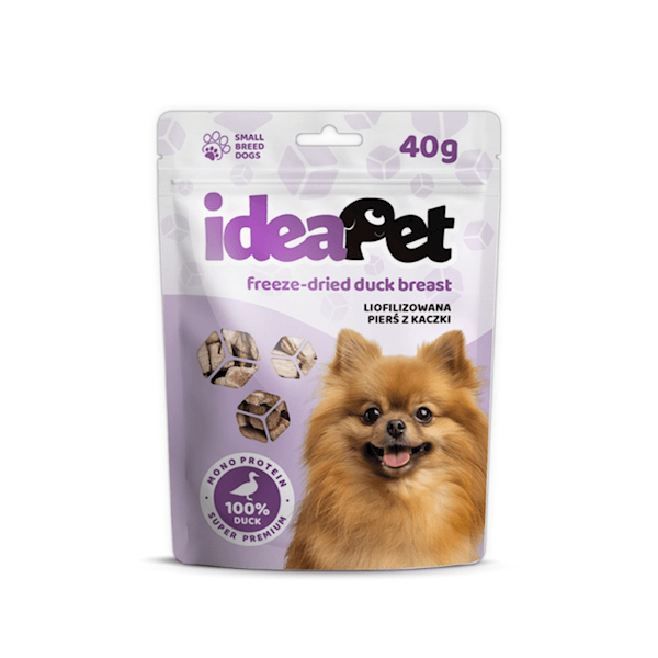 IDEAPET LIOFILIZOWANA PIERŚ Z KACZKI 40G