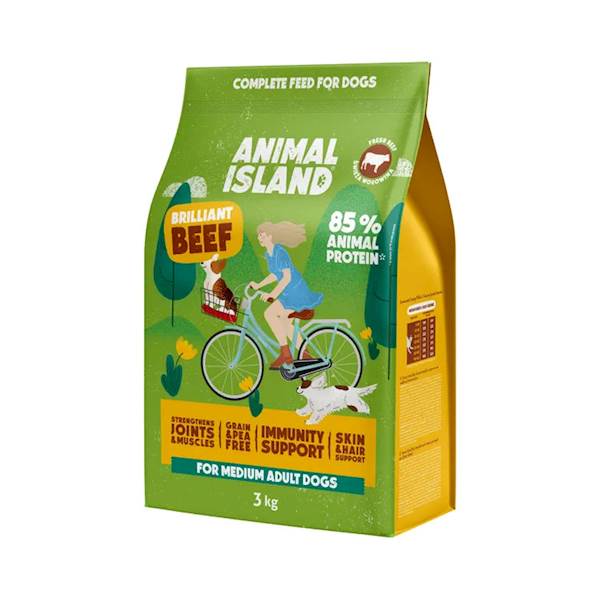 ANIMAL ISLAND DOG PREMIUM WOŁOWINA (KARMA SUCHA) 3KG