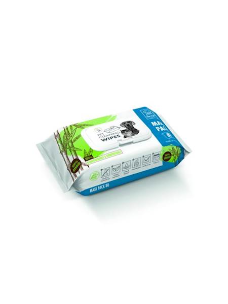 M-PETS CLEANING WIPES 100% BAMBOO (CHUSTECZKI BAMBUSOWE) 15X20CM 80SZT