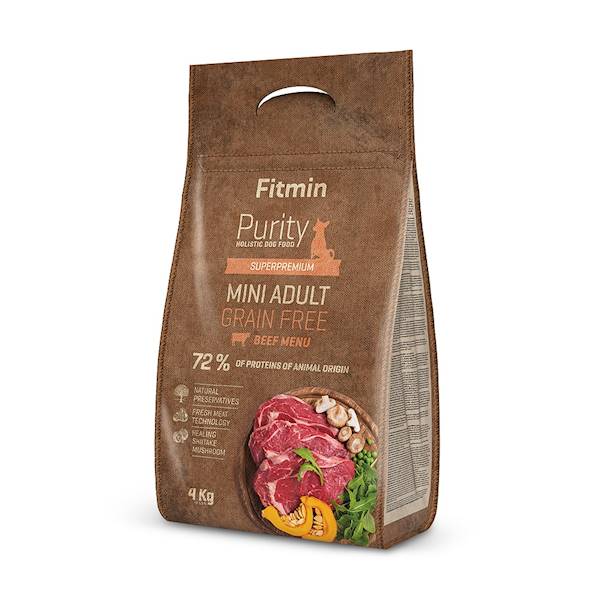 FITMIN DOG PURITY GF ADULT MINI BEEF 4KG