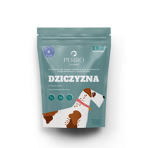 PERRO GOURMET KARMA TŁOCZONA NA ZIMNO DZICZYZNA M/L 1KG