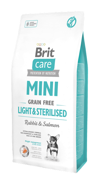 BRIT CARE DOG MINI LIGHT&STERILISED RABBIT&SALMON 7KG