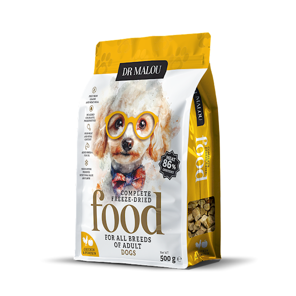 DR MALOU KARMA LIOFILIZOWANA DLA PSA KURCZAK Z DYNIĄ 500G
