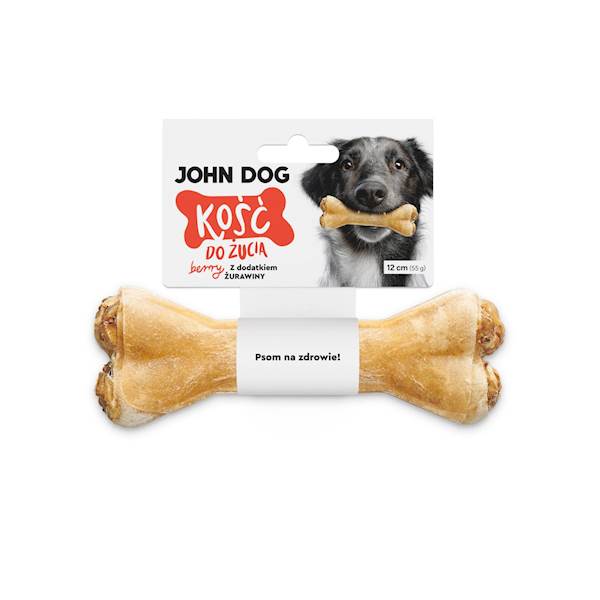 JOHN DOG KOŚĆ DO ŻUCIA BERRY Z ŻURAWINĄ 12CM