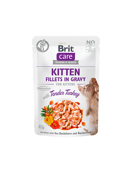BRIT CARE CAT FG KITTEN TENDER TURKEY 85G
