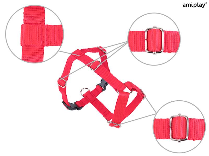 AMIPLAY SAMBA SZELKI REGULOWANE GUARD CZERWONE XL