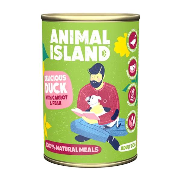 ANIMAL ISLAND DOG PREMIUM KACZKA Z MARCHEWKĄ I GRUSZKĄ 400G