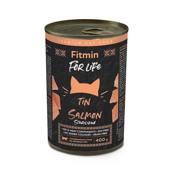 FITMIN FOR LIFE CAT STERILIZED SALMON 400G