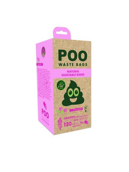 M-PETS POO WASTE BAGS ROSE SCENT (RÓŻANE) 8X15SZT