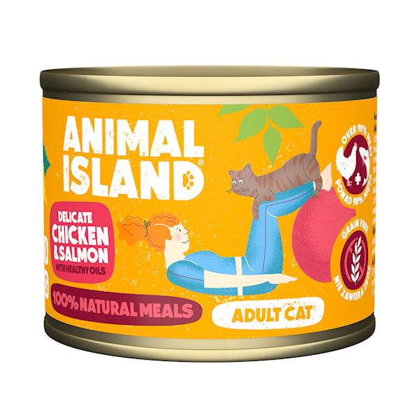 ANIMAL ISLAND CAT PREMIUM KURCZAK I ŁOSOŚ 200G