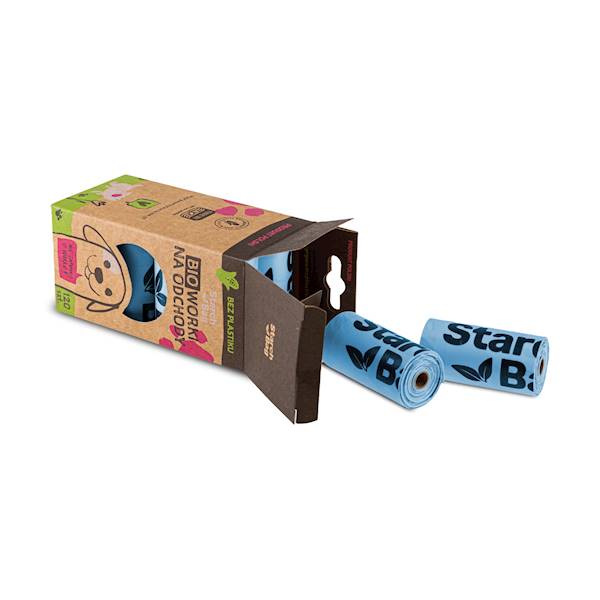 STARCHBAG KOMPOSTOWALNE BIOWORECZKI NIEBIESKIE 8X15SZT