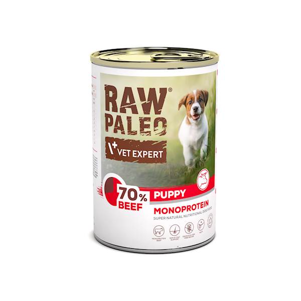 VET EXPERT RAW PALEO PUPPY BEEF 400G