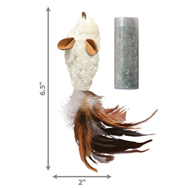 KONG CAT REFILLABLES FEATHER MOUSE