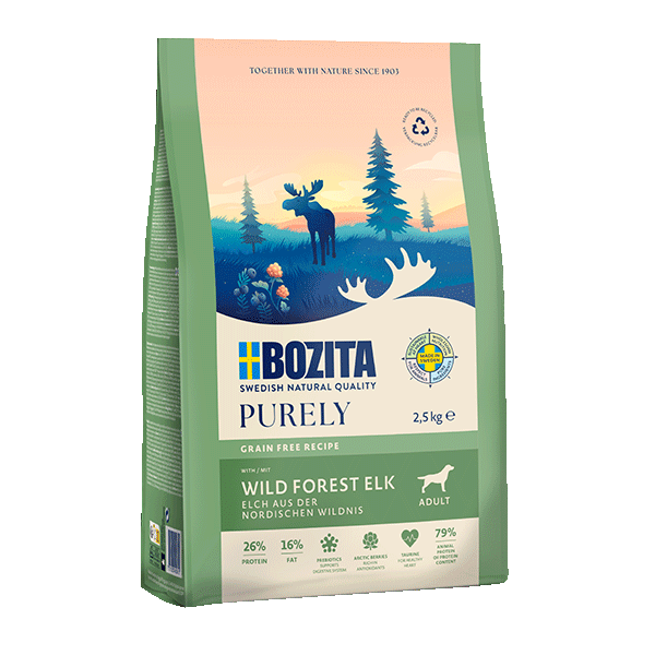 BOZITA PIES PURELY GRAIN FREE ADULT ELK 2,5KG