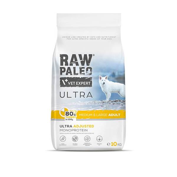 VET EXPERT RAW PALEO ULTRA ADULT MEDIUM&LARGE TURKEY 10KG