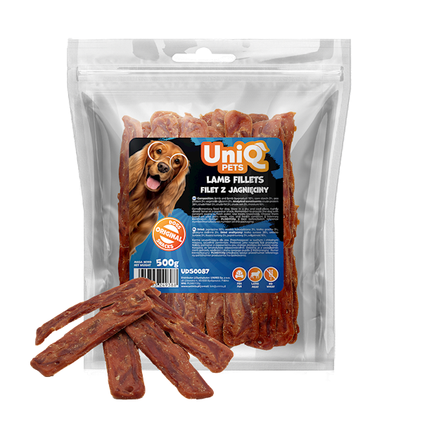 UNIQ PETS MEATY FILETY Z JAGNIĘCINY 500G