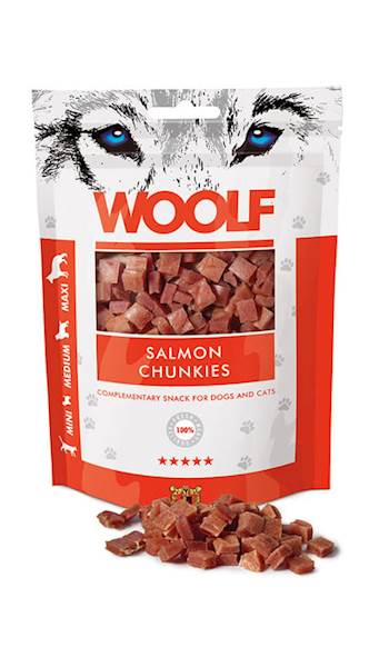 WOOLF SALMON CHUNKIES 100G