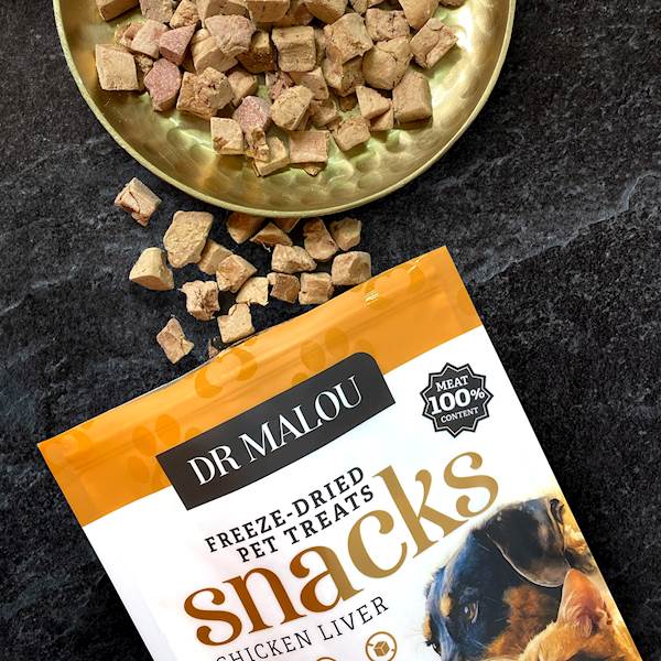 DR MALOU PRZYSMAKI LIOFILIZOWANE DLA PSÓW I KOTÓW 100% WĄTROBA KURZA 50G