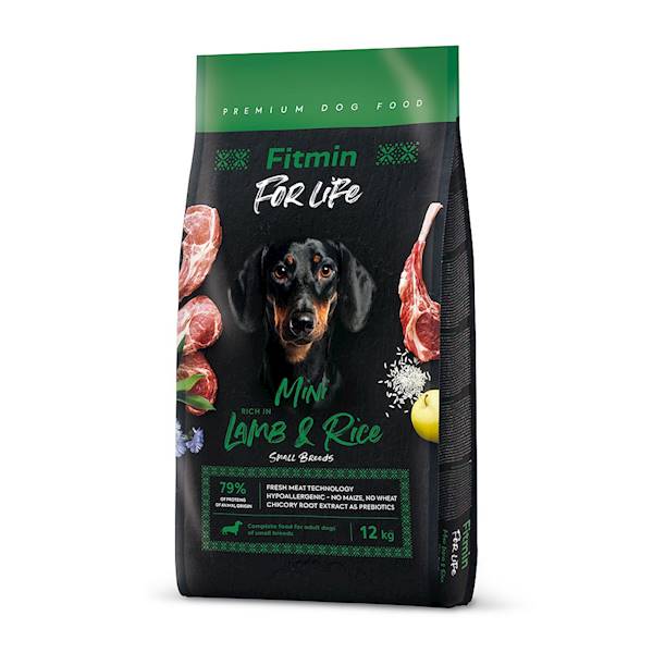 FITMIN DOG FOR LIFE MINI LAMB&RICE 12KG