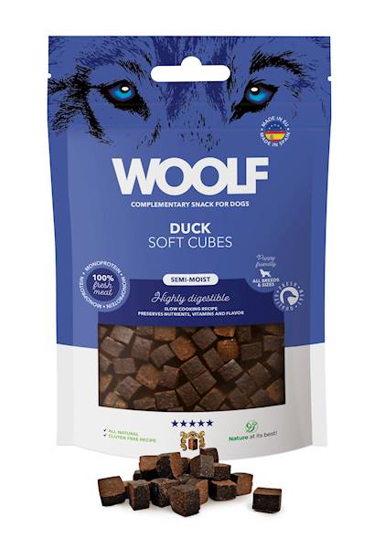 WOOLF SOFT CUBES DUCK MONOPROTEIN 100G