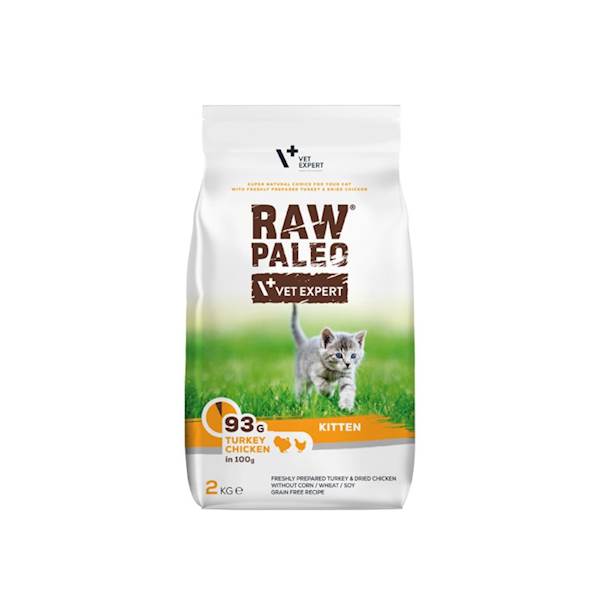 VET EXPERT RAW PALEO CAT KITTEN TURKEY&CHICKEN 2KG