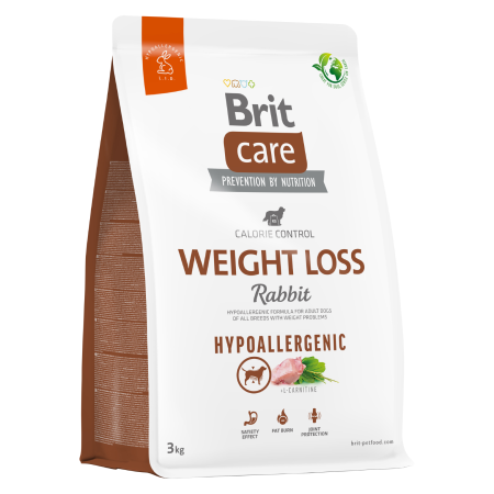BRIT CARE DOG HYPOALLERGENIC WEIGHT LOSS RABBIT 3KG