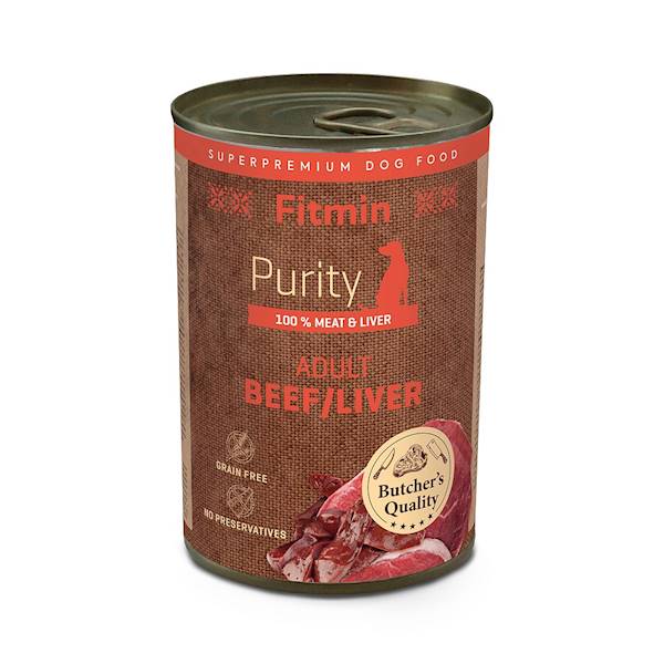 FITMIN DOG PURITY BEEF WITH LIVER 400G