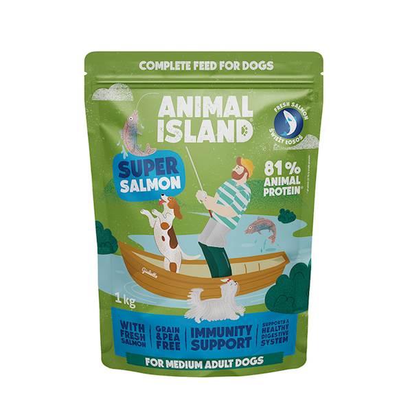 ANIMAL ISLAND DOG PREMIUM ŁOSOŚ (KARMA SUCHA) 1KG