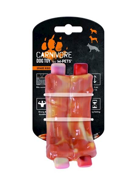 M-PETS CARNIVORE DOG TOY SPARE RIBS 12,4CM BACON FLAVOUR