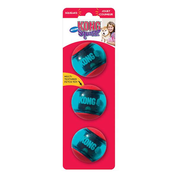 KONG DOG SQUEEZZ ACTION BALL RED S