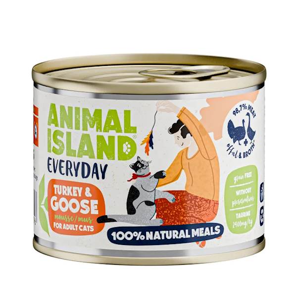ANIMAL ISLAND CAT EVERYDAY INDYK I GĘŚ (MUS) 200G